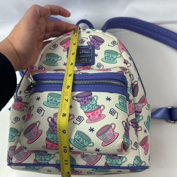 Disney Parks Loungefly Mad Tea Party Mini Backpack Alice In Wonderland Tea Cups - Picture 10 of 13